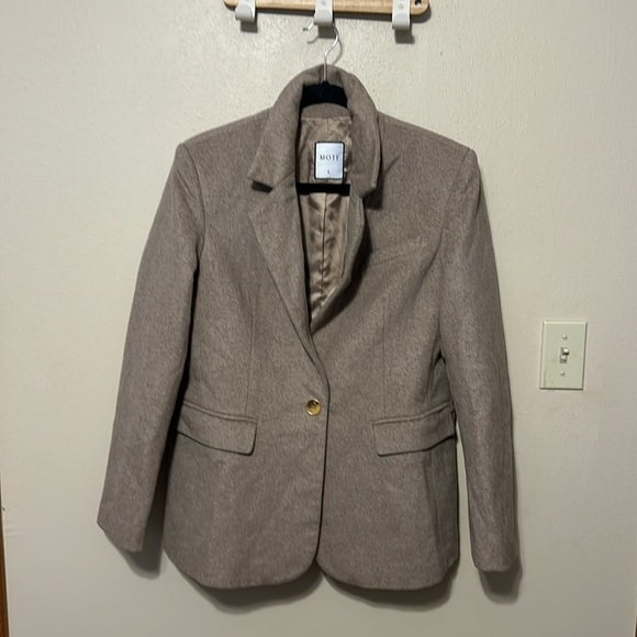 MOTF Wool Blend One Button‎ Jacket Size Large - Picture 1 of 8